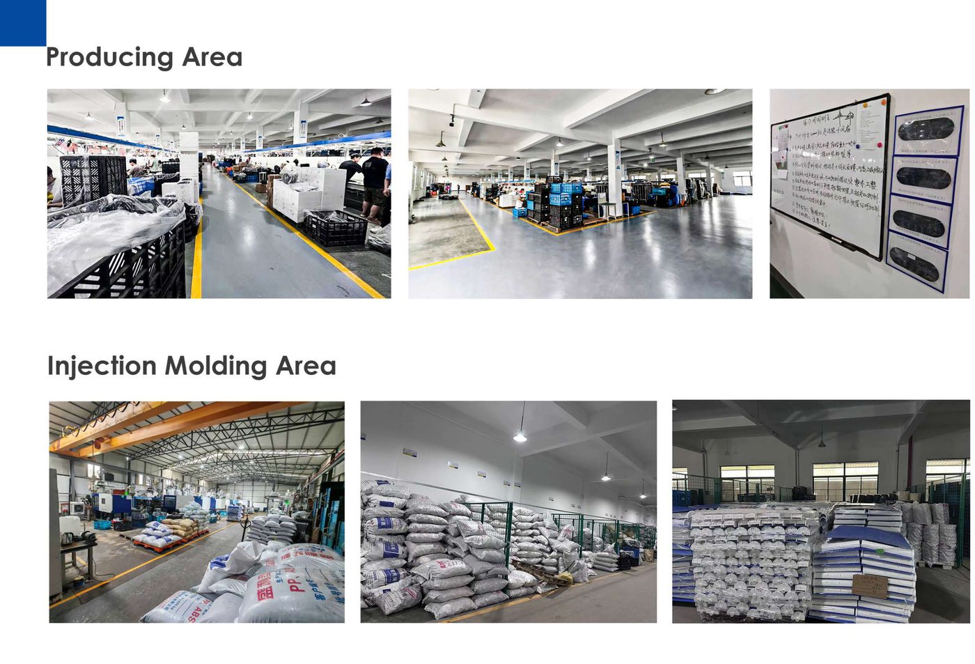 Producing and injection molding area